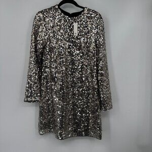 Banana Republic Alina Sequin Dress Woman’s size Medium M shimmer shine fancy gor